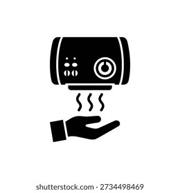 Automatic Hand Dryer Hygiene Icon
