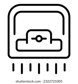 Automatic hot icon outline vector. Toilet air dry. Hand machine