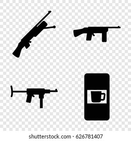 Automatic icons set. set of 4 automatic filled icons such as vending machine