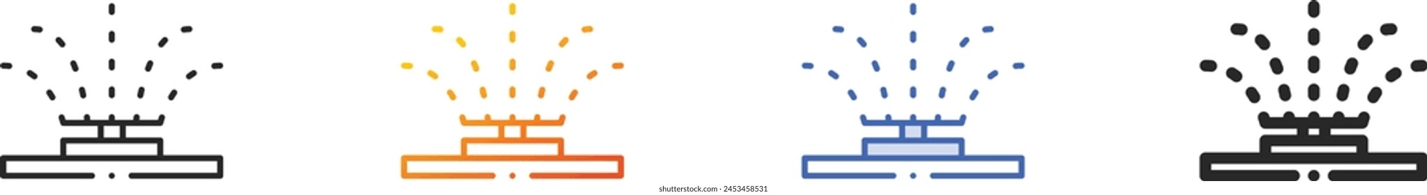 automatic icon.Thin Linear, Gradient, Blue Stroke and bold Style Design Isolated On White Background
