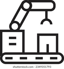 Icono de contorno de las máquinas automáticas del sector