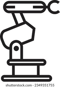 Icono de contorno de Robot Automático de la Industria