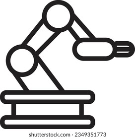 Icono de contorno de Robot Automático de la Industria