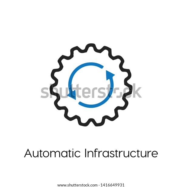 Automatic Infrastructure Vector Icon Automatic Infrastructure Stock Vector Royalty Free