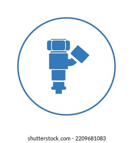 Automatic injector pouring fuel icon | Circle version icon |