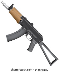 Automatic Kalashnikov AK-74 with a folding butt. Vector illustration ..