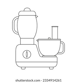 Automatic kitchen blender icon on a white background. Vector image.
