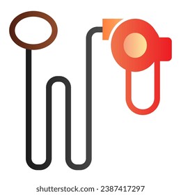 Automatic leash roulette flat icon. Roulette and leash color icons in trendy flat style. Pet accessory gradient style design, designed for web and app. Eps 10