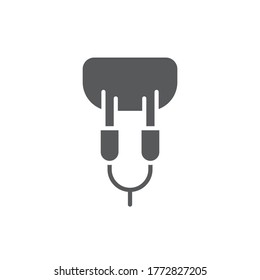 Automatic milking udder vector icon symbol isolated on white background