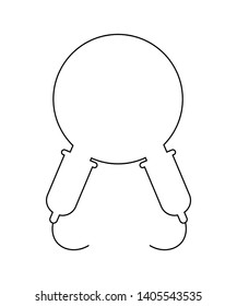 Automatic milking udder-thin line icon
