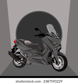 The automatic motorbike artwork that I make can be used for print and digital media, with the automatic motorbike as the main object