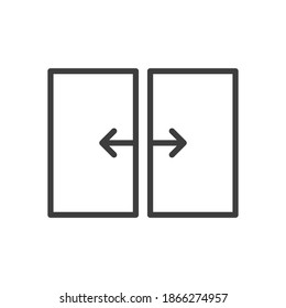 icono de la puerta de apertura automática, eps 10
