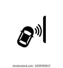 Automatic Parking Assist System flat vector icon. Simple solid symbol isolated on white background