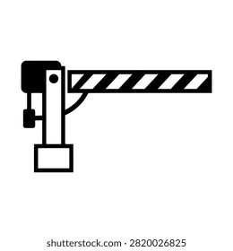 Automatic Parking Barrier Gate Icon - Toll Booth, Security Gate, and Checkpoint Vector