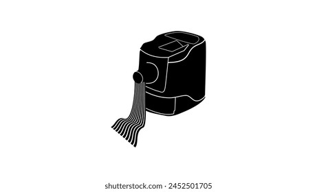 Automatic Pasta Maker, black isolated silhouette