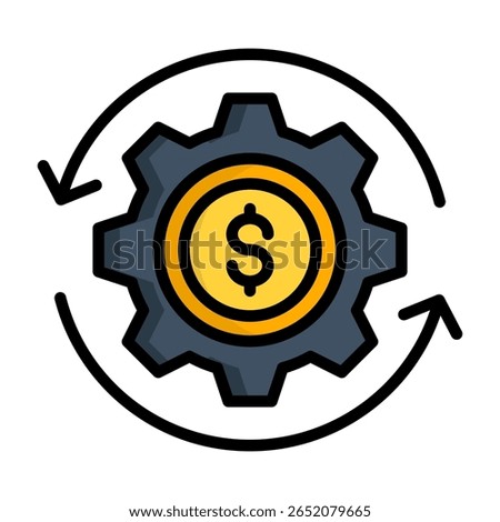 Automatic Payment Icon Lineal Color Vector Illustration