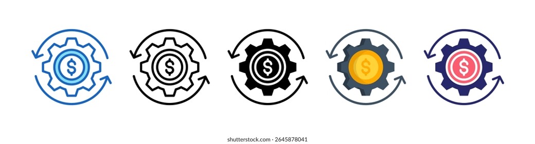 Automatic Payment Multiple Style Icon Set Collection.