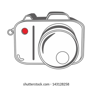automatic photo camera outline art