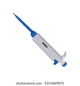 Automatisches Pipette-Flachsymbol, Vektorgrafik