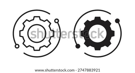 Automatic process icon and symbol. Vector illustration.eps
