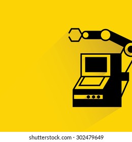 automatic robotic arm in production line