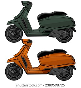 automatic scooter motorbike, vector EPS 10
