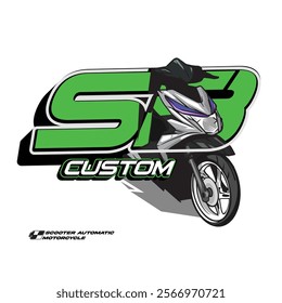 automatic scooter motorcycle custome,initial sport scooter team ,racing team logo