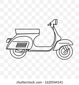 automatic scooter,simple automatic motorcycle icon Trendy modern flat linear vector