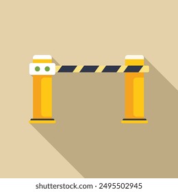 Automatic security system gate closing a path, prohibiting access to a restricted area