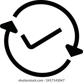 Automatic self vector icon. Isolated auto generation tick sign design