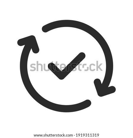 Automatic self vector icon. Isolated auto generation tick sign design
