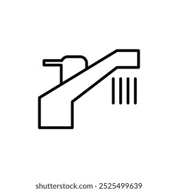 faucet de sensor automático fino ícone de contorno vetor design bom para web ou aplicativo móvel