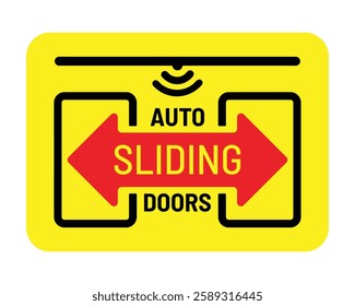 Automatic Sliding Door Alert High Quality Vector