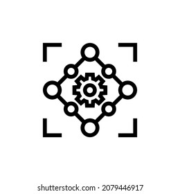 Icono de Soluciones automáticas en vector. Logotipo