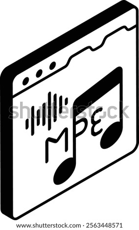 automatic song recommendation isometric vector, Artificial general intelligence symbol, Natural Language Processing sign, Machine Deep Learning ai player plays music based on users interests concept