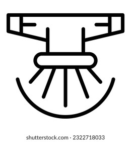 Automatic sprinkler icon outline vector. Soil irrigation. Garden water drip
