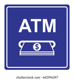automatic teller machine (ATM) sign vector