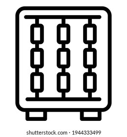 Automatisches Textil-Werkzeugsymbol. Umrissautomatisches Textilwerkzeug, Vektorsymbol für Webdesign einzeln auf weißem Hintergrund