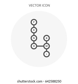 Automatic transmission icon illustration isolated vector sign symbol