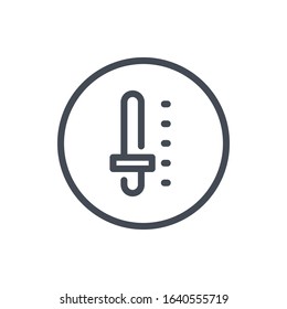 Automatic transmission line icon. Car AT gear shifter vector outline sign.