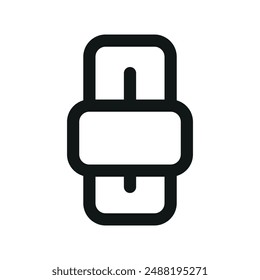 Automatic transmission UI icon, car automatic gearbox minimal line vector symbol