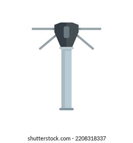 Icono de torniquete automático. Ilustración plana del icono del vector del torniquete automático aislado en fondo blanco