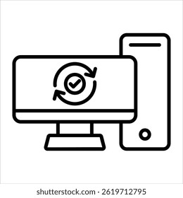 Ícone De Estrutura De Tópicos De Atualização Automática. Ilustração de vetor simples no plano de fundo branco