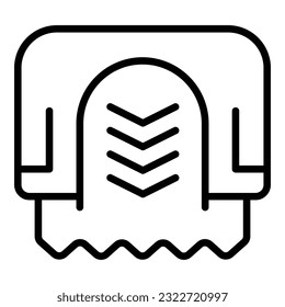 Automatic warm dryer icon outline vector. Air machine. Paper symbol