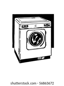 Automatic Washer - Retro Clip Art