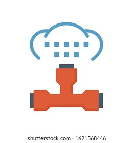 Automatic water sprinkler and irrigation system icon design.