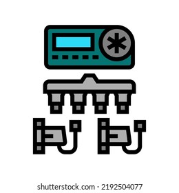 vector de icono de color del sistema de riego automático. señal automática del sistema de riego. ilustración de símbolo aislado
