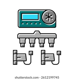 automatic watering system color icon vector. automatic watering system sign. isolated symbol illustration