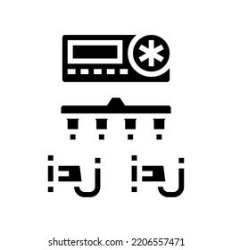automatic watering system glyph icon vector. automatic watering system sign. isolated symbol illustration