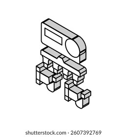 automatic watering system isometric icon vector. automatic watering system sign. isolated symbol illustration